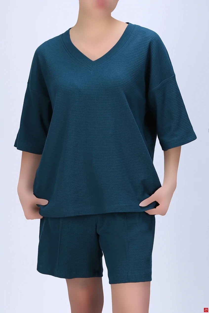 ست تیشرت و شلوارک زنانه کد 04493